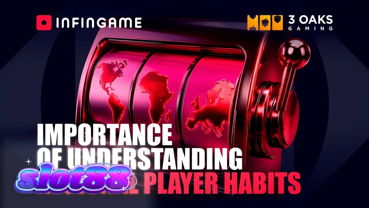 Visualisasi abstrak dari data pemain dan tema slot yang beragam di pasar global.